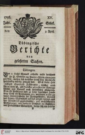 [XV.-XVIII. Stück] (April 1756)