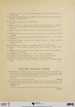 Bronze, Messing, Eisen (Nr. 554-641)