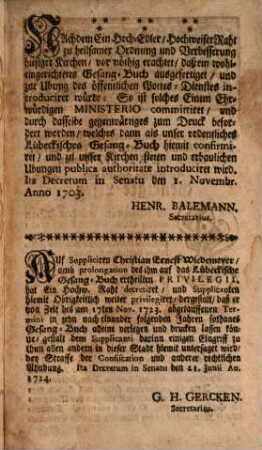 Lübeckisches Gesangbuch