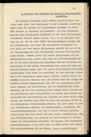 5. Kapitel: Der Standort der Kasseler Einzelhandelsgeschäfte