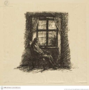 An Belinden I (den Vollmond betrachtender Mann im Lehnstuhl von links)