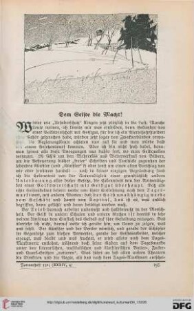 34: Dem Geiste die Macht!