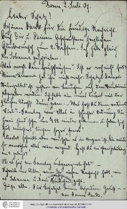 Postkarte vom 02.07.1907