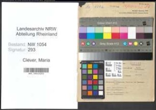 Entnazifizierung Maria Clever , geb. 28.03.1902 ()
