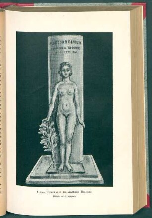 Urna funerabia de Alfredo Bianchi (Dibujo de la maquette)
