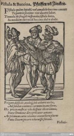 Fistula & Buccina. Pfeiffen un Zincken.
