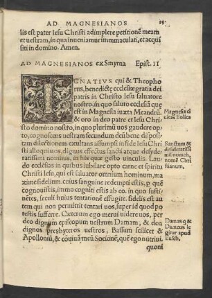 Ad Magnesianos ex Smyrna Epist. II.