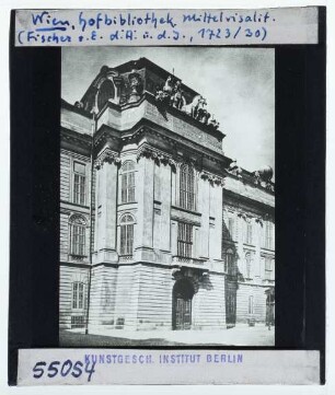 Wien, Hofbibliothek : Außenansicht, Mittelpavillon