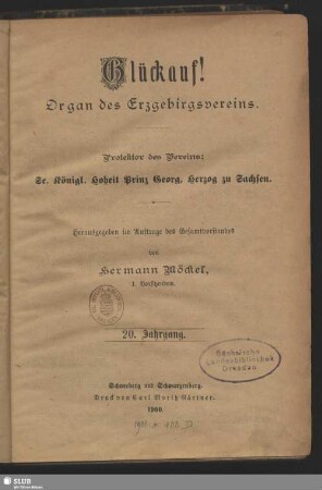 20.1900: Glückauf : Zeitschrift des Erzgebirgsvereins