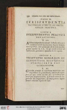 Pars II: Iurisprudentia naturalis stricte sic dicta civilis practica