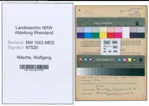Entnazifizierung Wolfgang Nitsche , geb. 13.07.1912 (Dentist)