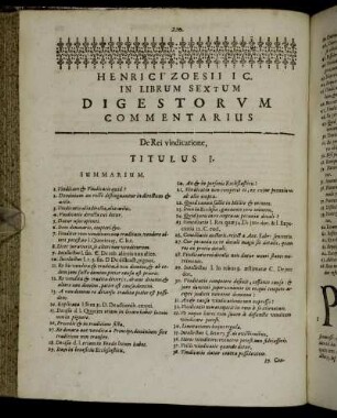 In Librum Sextum.