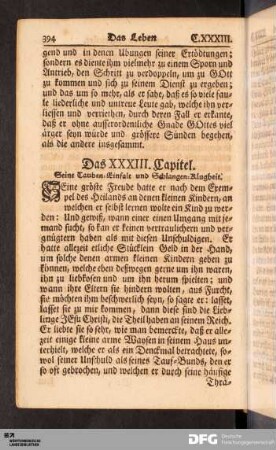 Das XXXIII. Capitel. Seine Tauben-Einfalt und Schlangen-Klugheit.