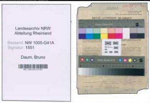 Entnazifizierung Bruno Daum , geb. 26.11.1896 (Polizeibeamter)