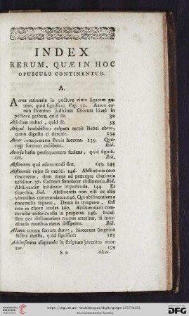 Index rerum, quæ in hoc opusculo continentur