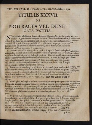 Titulus XXXVII. De Protracta Vel Denegata Ivstitia.