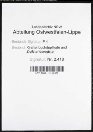 Kirchenbuchduplikate der katholischen Gemeinden Assinghausen (G 1821), Bontkirchen (G 1821), Altenbüren, Kreis Brilon (G 1821), Thülen, Kreis Brilon (G 1821), Brunskappel (G 1821), Brilon (G 1821), Bigge (G 1821), Scharfenberg, Kreis Brilon (G 1821), Alme, Kreis Brilon (G 1821). (Gemeinde: Katholische Gemeinden, Assinghausen, Bontkirchen, Altenbüren, Thülen, Brunskappel, Brilon, Bigge, Scharfenberg, Alme, Kreis Brilon)