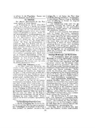Sonstige Mitteilungen und Nachrichten