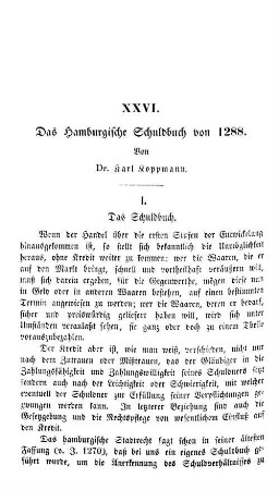 Das Hamburgische Schuldbuch von 1288.