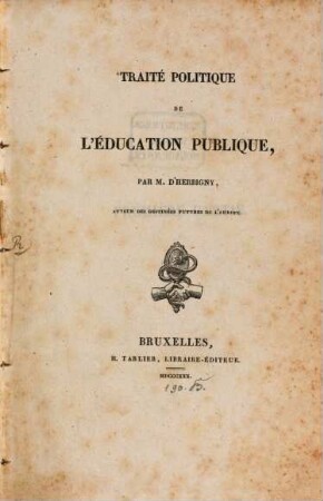 Traité politique de l'éducation politique