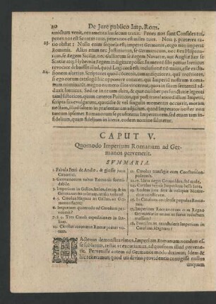 Caput V. Quomodo Imperium Romanum ad Germanos pervenerit.