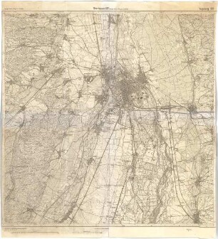 Fischer, Theodor; Augsburg (Bayern); Generalbaulinienplan - Topographische Karte