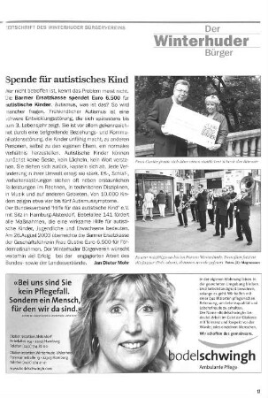 Spende für autistisches Kind