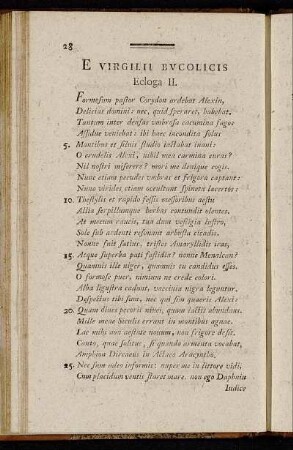E Virgilii Bucolicis Ecloga II. - Ex libro IIII. fab. II.