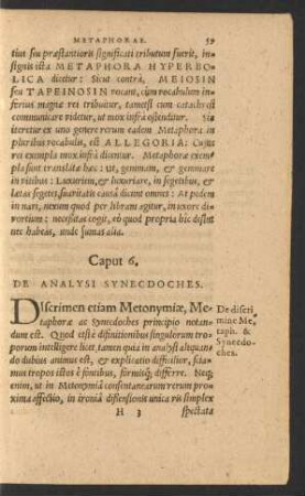 Caput 6. De Analysi Synecdoches