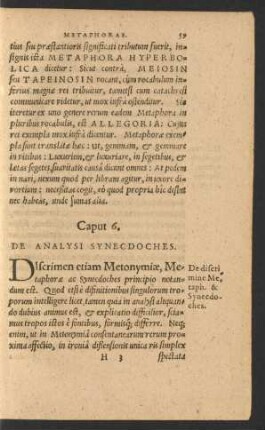 Caput 6. De Analysi Synecdoches