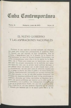 El nuevo gobierno y las aspiraciones nacionales