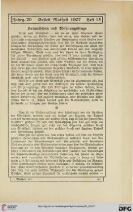 Heft 15 (1. Maiheft 1907)