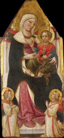 Thronende Madonna mit Kind und Engeln