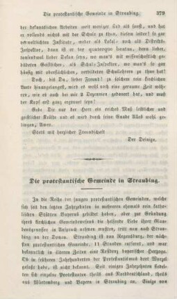 379-383 Die protestantische Gemeinde in Straubing