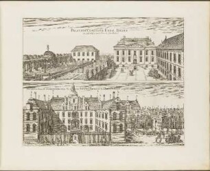 Kupferstich: Palatium Comitissae Ebbae Brahe ... / Palatium Illust: Domini Regniq: Sueciae Senatoris ...