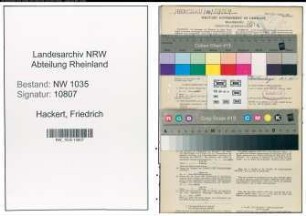 Entnazifizierung Friedrich Hackert , geb. 26.09.1906 (Steiger)