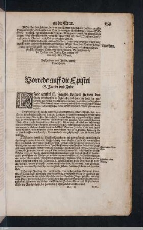 Vorrede zu Jakobus / Judas
