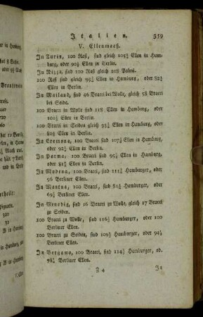 V. Ellenmaaß. - XIII. Wiener Courant, gegen Livorn. Valuten in moneta buna.