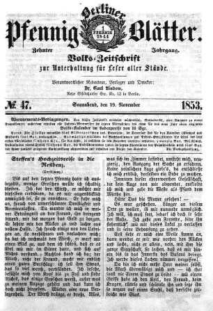 Nr. 47, Sonnabend, den 19. November