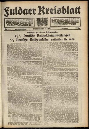 Zweite Ausgabe vom Samstag, den 04. März 1916.