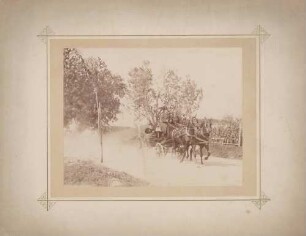 Straßburg, Großherzog Friedrich I. in offener zweispänniger Kutsche.
