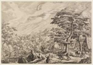 Landschaft mit Treibjagd