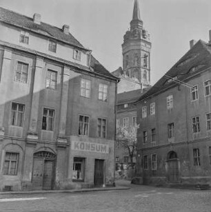Bautzen : Blick von der Schloßstraße auf Dom St. Petri