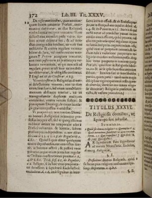 Titulus XXXVI. De Religiosis domibus, ut Episcopo sunt subiectae