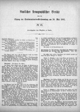 No. 23, 30. Mai 1881
