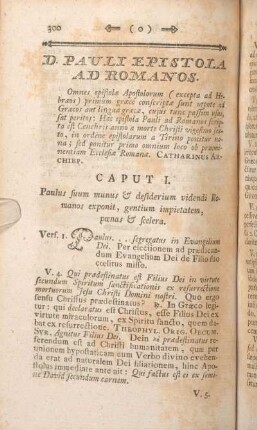 D. Pauli Epistola Ad Romanos. Caput I - [Caput XVI.]