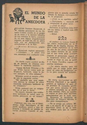 El mundo de la anécdota