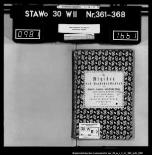 Zivilstandsregister Hallensen und Voldagsen (Kanton Greene)