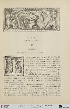 I. Kapitel. Die franzoesische Spaetrenaissance