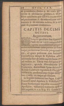 Capitis Decimi Octavi.